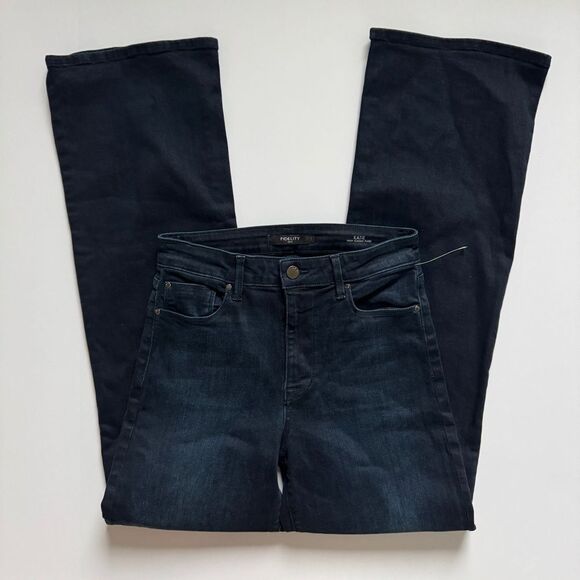 Fidelity Katie High Rise Classic Flare Empress Blue Jeans Size 26 NWT - Picture 3 of 11